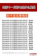 农历十一月初七是什么星座：射手座或摩羯座