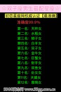 【优】双子座男生最配星座