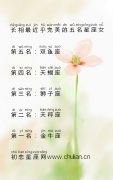 长相最近乎完美的五名星座女