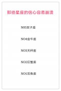 信心容易崩溃的星座有哪些