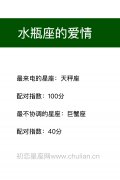 水瓶座的爱情